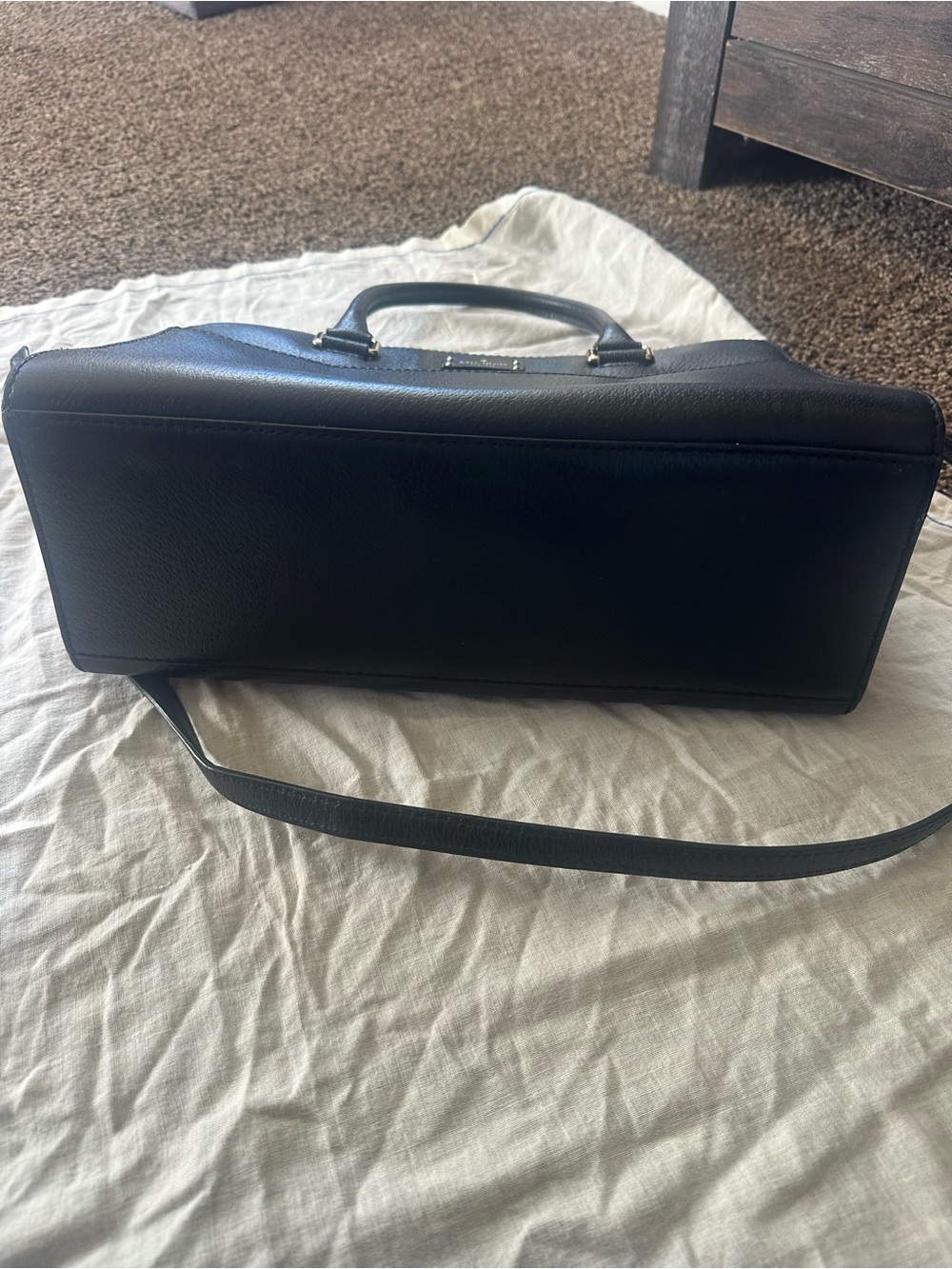 kate spade Black Pebbled Leather Satchel with Matching Wristlet - Picture 2 of 10